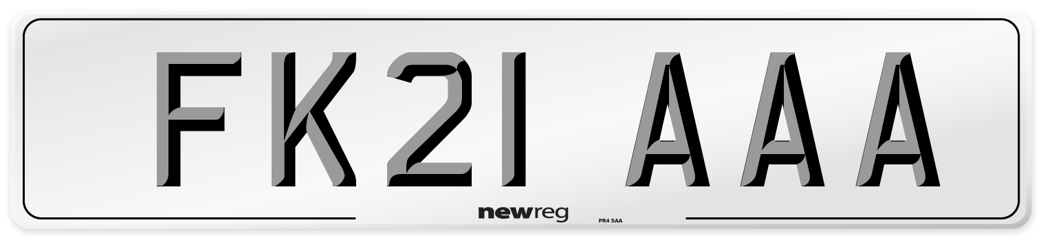 FK21 AAA Number Plate from New Reg